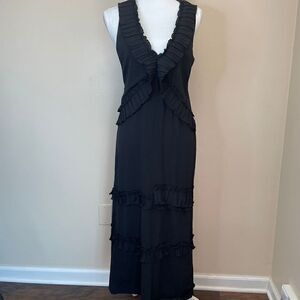 NEW! Storets| Ruffled| Maxi| V neck| Small| Has stretch| Thick Quality Cotton